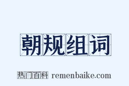 朝规组词是什么意思的图片